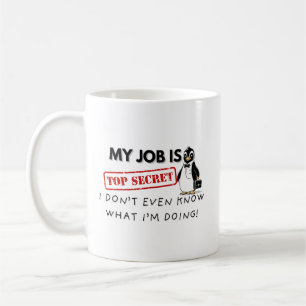 Mug Lutte drôle de pingouin-travail