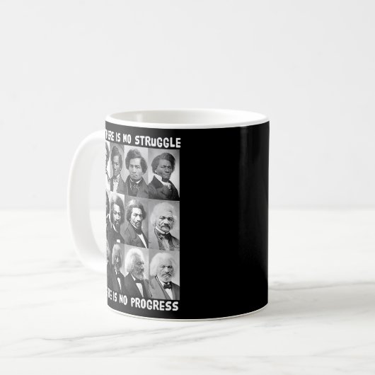 Mug Lutte et progrès Vie de Frederick Douglass Bla (Devant gauche)