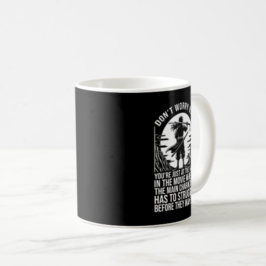 Mug Lutter avant de le faire - Motivation Anime (Devant droit)