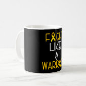 Mug Lutter comme un guerrier Sensibilisation au cancer (Devant gauche)