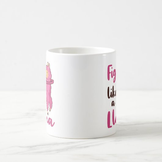 Mug Lutter comme une Llama Cancer du sein guerrier (Centre)