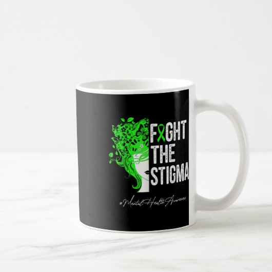 Mug Lutter contre la stigmatisation verte cheveux ribb (Droite)