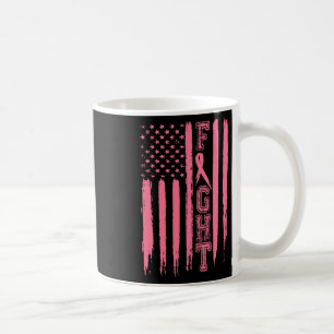 Mug Lutter contre le cancer du sein Drapeau américain