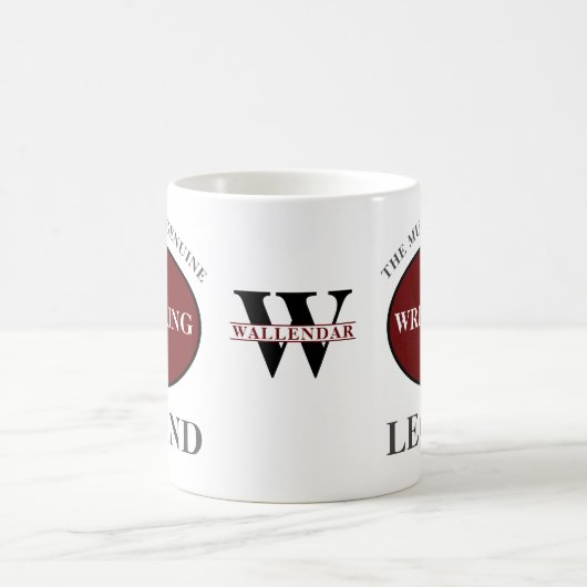 Mug Lutter Légende Monogramme Ajouter Votre Nom Annive (Centre)