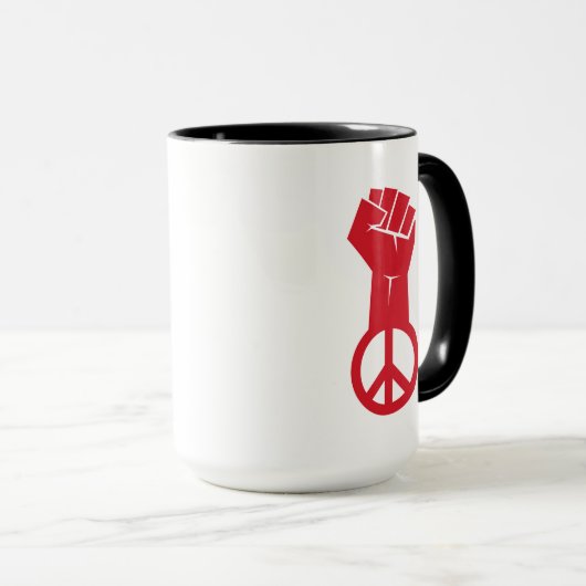 Mug Lutter pour la paix (Devant droit)