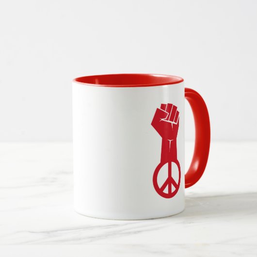 Mug Lutter pour la paix (Devant droit)