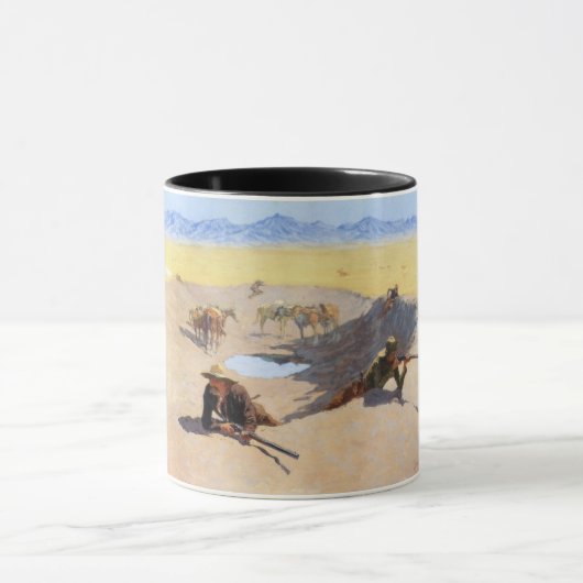Mug Lutter pour le trou d'eau (par Frederic Remington) (Centre)