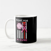 Mug Lutter Pour Un Pompier En Cure US Drapeau Cancer D (Gauche)