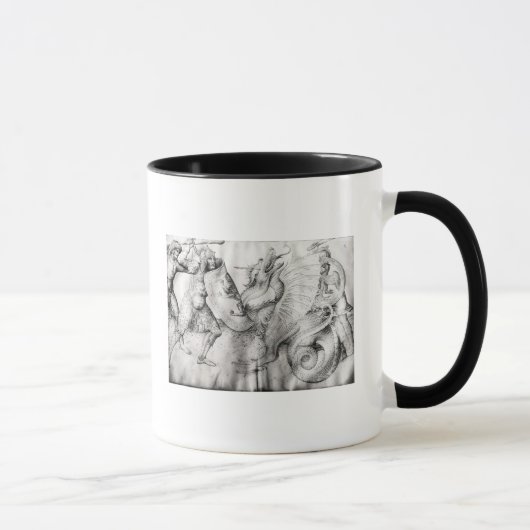 Mug Luttez entre les guerriers et un dragon, c.1450 (Droite)