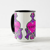 Mug LUVMUG™ Carol- LUVYBZ® Love Cadeaux Café Cup (Devant gauche)