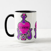 Mug LUVMUG™ Carrie - LUVYBZ® Love Cadeaux Café Cup (Gauche)