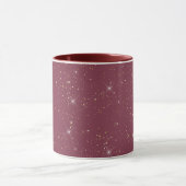 Mug Luxe bordeaux brillant parties scintillant d'or co (Centre)
