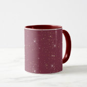 Mug Luxe bordeaux brillant parties scintillant d'or co (Devant droit)