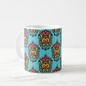 Mug Luxe Damask fleur motif sans couture. Vint floral (Devant gauche)