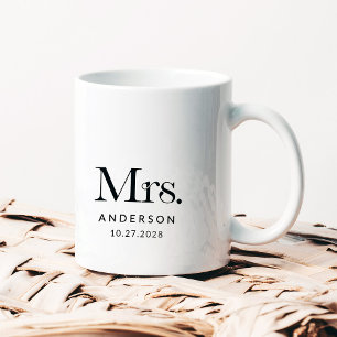 Mug Luxe Elegance   Mariage de Mme Black et White Date
