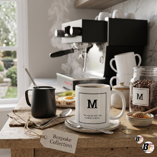 Mug Luxe Minimaliste Monogramme Personnalisé