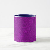 Mug Luxe Moderne Élégant Amour Purple Coeur (Centre)
