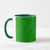 Mug Luxe Moderne Élégant Amour Vert Coeur (Gauche)