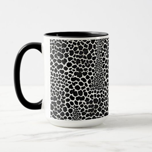 Mug Luxe Moderne Léopard Blanc Elégante Collection (Gauche)