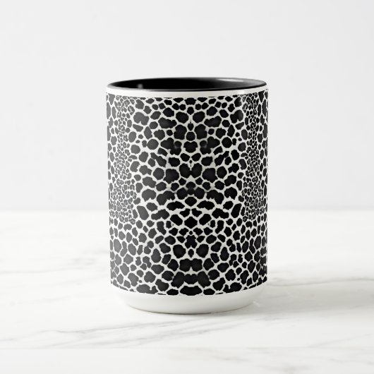 Mug Luxe Moderne Léopard Blanc Elégante Collection (Centre)