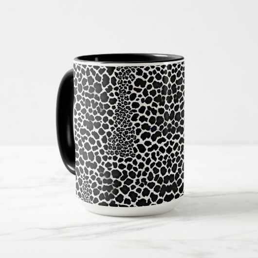 Mug Luxe Moderne Léopard Blanc Elégante Collection (Devant gauche)