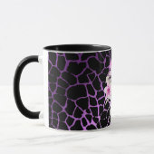 Mug Luxe moderne violet Rose noir Tigar (Gauche)