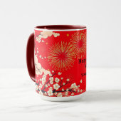 Mug Luxe Ornate Gold Fire & Crimson Aesthetic (Devant gauche)
