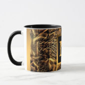 Mug Luxe Unique Bois Or Monogramme (Gauche)