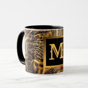 Mug Luxe Unique Bois Or Monogramme