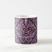 Mug Luxe violet et tan damassé sans couture motif (Centre)