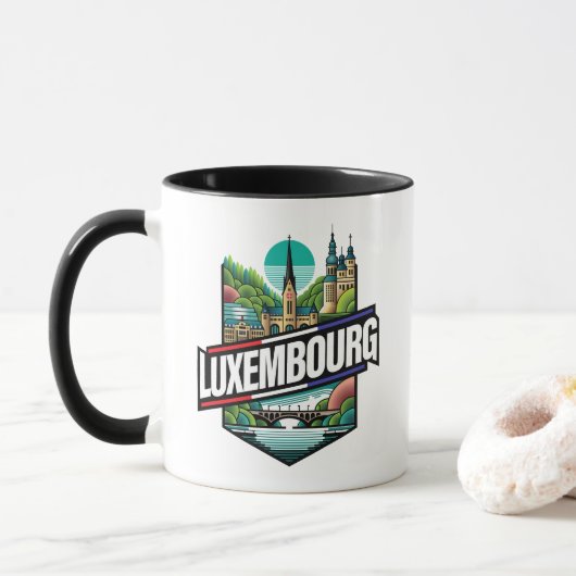 Mug Luxembourg Europe (Avec donut)