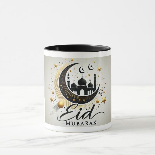 Mug Luxueuse Mosquée Crescent Eid Moubarak (Centre)