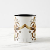 Mug Luxueux Deux Tons Design Royal Phénix Doré (Centre)