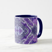 Mug Luxueux Geode Améthyste Pourpre Faux Paillettes Ag (Devant droit)