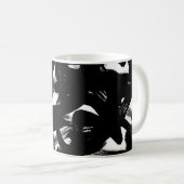 Mug Luxueux Gold Art : Abstrait Black Stroke. (Devant droit)