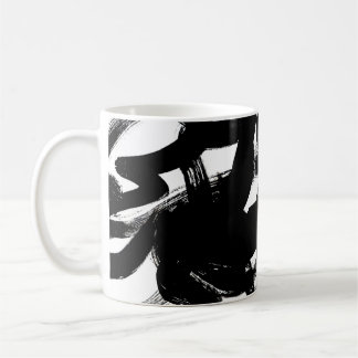 Mug Luxueux Gold Art : Abstrait Black Stroke.