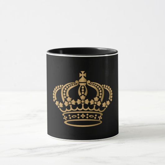 Mug Luxueux Gold Crown Black (Centre)