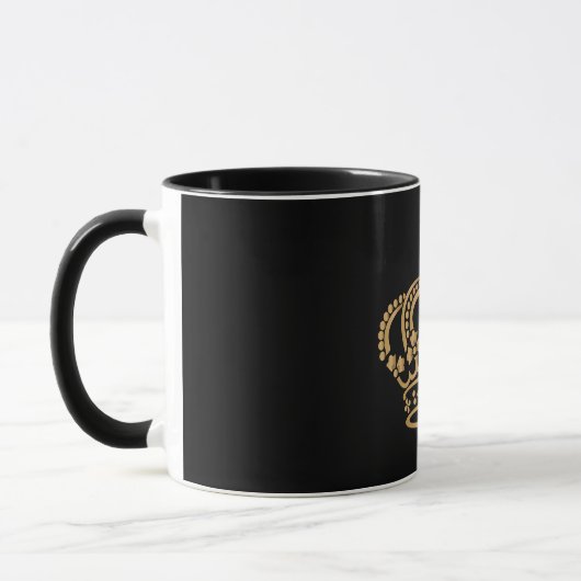 Mug Luxueux Gold Crown Black (Gauche)