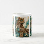 Mug Luxueux Léopard Sarcelle et Or (Centre)
