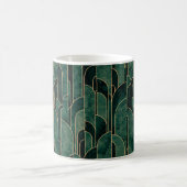 Mug Luxueux Motif Art déco Vert et Or (Centre)