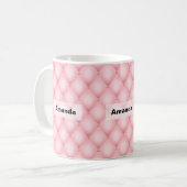 Mug Luxueux Motif en diamant verni rose (Devant gauche)