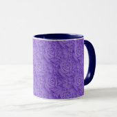 Mug Luxueux violet Rose populaire Floral (Devant droit)
