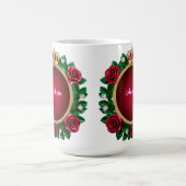 Mug Luxurious Gold Crown Frame Adorned With Roses (Centre)