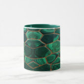 Mug Luxury Emerald Malachite Green Marble Abstract (Centre)