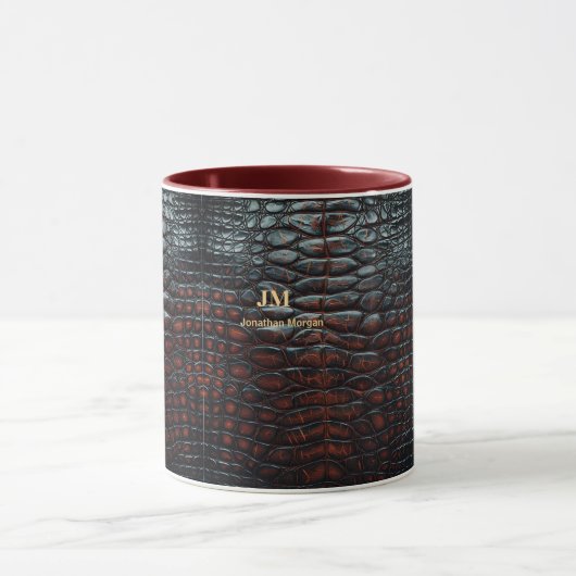 Mug Luxury Executive Monogram Premium Leather (Centre)