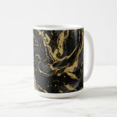 Mug Luxury Gold and Black Abstract Marble (Devant droit)
