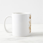 Mug Luxury Gold Letter B Monogram with Crown & Lily Fl (Gauche)