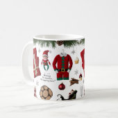 Mug Luxury Knitted Elf Team Holiday Collage Classic (Devant gauche)