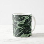 Mug Luxury nature leaves background. Floral pattern, T (Devant droit)