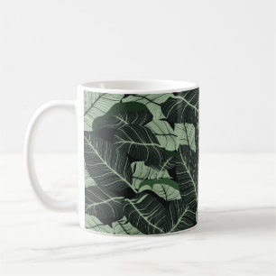 Mug Luxury nature leaves background. Floral pattern, T